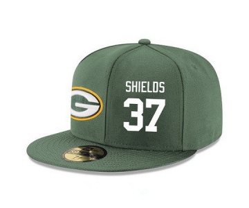 Green Bay Packers #37 Sam Shields Snapback Cap NFL Player Green with White Number Stitched Hat