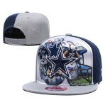 Cowboys Team Logo Gray Adjustable Leather Hat TX