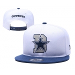 Cowboys Team Logo White Blue Adjustable Hat YD