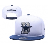 Cowboys Team Logo White Blue Adjustable Hat YD