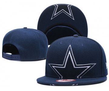 NFL Dallas Cowboys Half Logo Navy Snapback Adjustable Hat GS14