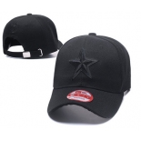 NFL Dallas Cowboys Team Logo Black Peaked Adjustable Hat SG15
