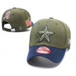 NFL Dallas Cowboys Team Logo Olive Peaked Adjustable Hat SG15