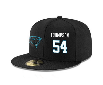 Carolina Panthers #54 Shaq Thompson Snapback Cap NFL Player Black with White Number Stitched Hat