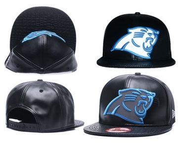 NFL Carolina Panthers Fresh Logo Black Reflective Adjustable Hat G105