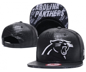 NFL Carolina Panthers Team Logo Black Snapback Adjustable Hat S001