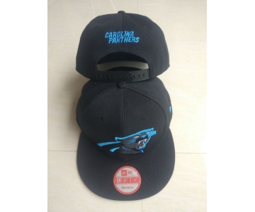 Panthers Team Logo Black Adjustable Hat LT