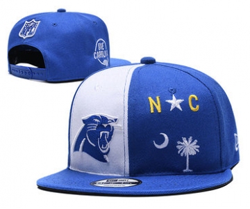 Panthers Team Logo Blue White Adjustable Hat YD