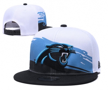 Panthers Team Logo White Black Adjustable Hat GS