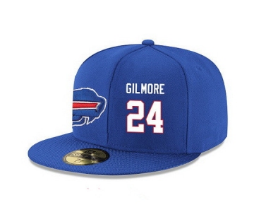 Buffalo Bills #24 Stephon Gilmore Snapback Cap NFL Player Royal Blue with White Number Stitched Hat