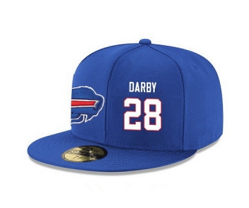 Buffalo Bills #28 Ronald Darby Snapback Cap NFL Player Royal Blue with White Number Stitched Hat