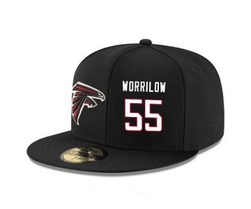 Atlanta Falcons #55 Paul Worrilow Snapback Cap NFL Player Black with White Number Stitched Hat