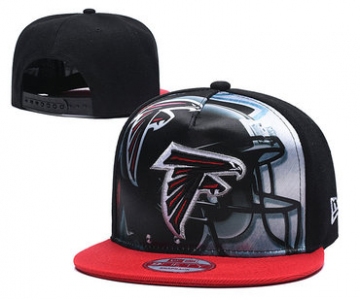 Falcons Team Logo Black Red Adjustable Leather Hat TX