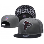 Falcons Team Logo Gray Black Adjustable Hat TX