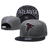 Falcons Team Logo Gray Black Adjustable Hat TX