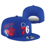 Philadelphia 76ers Stitched Snapback 75th Anniversary Hats 0016