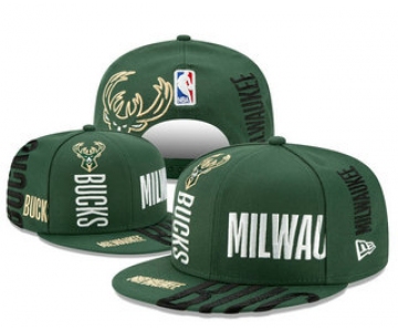 Milwaukee Bucks Snapback Ajustable Cap Hat YD 20-04-07-01