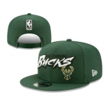 Milwaukee Bucks Snapback Ajustable Cap Hat YD 20-04-07-02