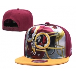 Redskins Team Logo Red Yellow Adjustable Leather Hat TX