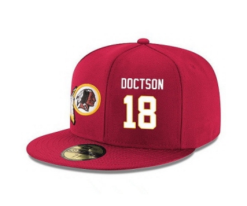 Washington Redskins #18 Josh Doctson Snapback Cap NFL Player Red with White Number Stitched Hat
