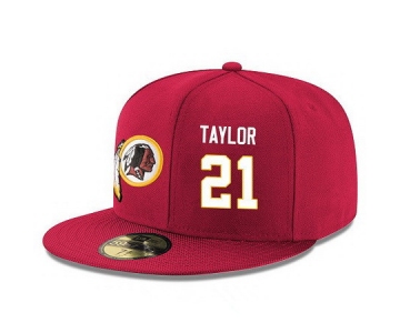 Washington Redskins #21 Sean Taylor Snapback Cap NFL Player Red with White Number Stitched Hat