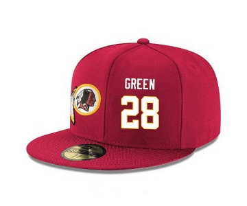 Washington Redskins #28 Darrell Green Snapback Cap NFL Player Red with White Number Stitched Hat