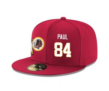 Washington Redskins #84 Niles Paul Snapback Cap NFL Player Red with White Number Stitched Hat