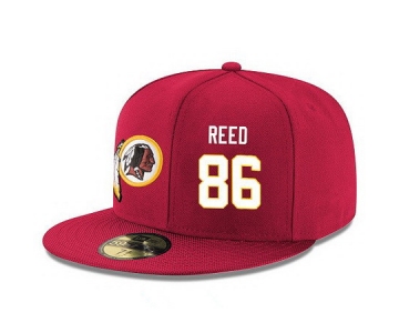 Washington Redskins #86 Jordan Reed Snapback Cap NFL Player Red with White Number Stitched Hat