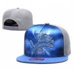 Lions Team Logo Brown Royal Gray Adjustable Leather Hat TX
