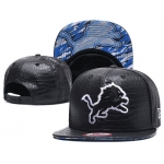 NFL Detroit Lions Team Logo Black Snapback Adjustable Hat GS101