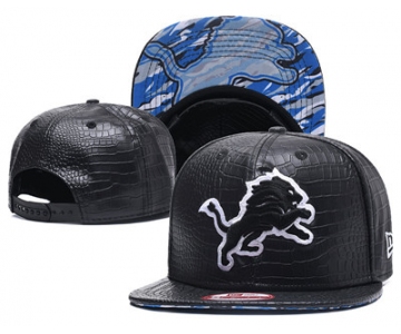 NFL Detroit Lions Team Logo Black Snapback Adjustable Hat GS101