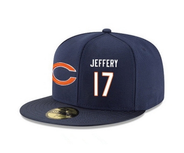 Chicago Bears #17 Alshon Jeffery Snapback Cap NFL Player Navy Blue with White Number Stitched Hat