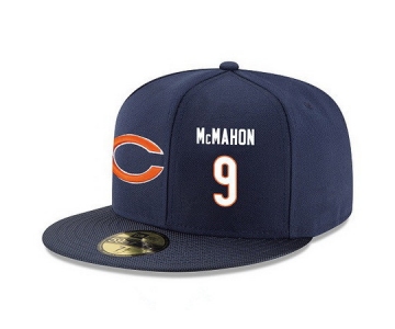 Chicago Bears #9 Jim McMahon Snapback Cap NFL Player Navy Blue with White Number Stitched Hat