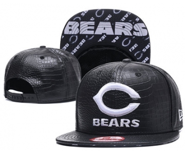 NFL Chicago Bears Team Logo Black Snapback Adjustable Hat G85