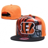 Bengals Team Logo Yellow Black Adjustable Leather Hat TX