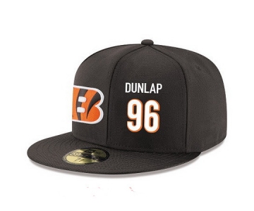 Cincinnati Bengals #96 Carlos Dunlap Snapback Cap NFL Player Black with White Number Stitched Hat