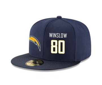 San Diego Chargers #80 Kellen Winslow Snapback Cap NFL Player Navy Blue with White Number Stitched Hat