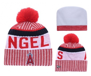 MLB Los Angeles Angels Logo Stitched Knit Beanies 001