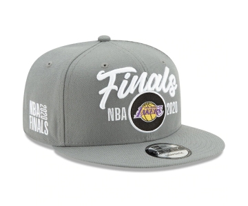 Lakers Team Logo 2020 NBA Finals Gray Adjustable Hat SG