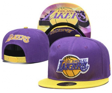 Los Angeles Lakers Snapback Ajustable Cap Hat YD 20-04-07-02