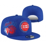 Detroit Pistons Stitched Snapback 75th Anniversary Hats 005