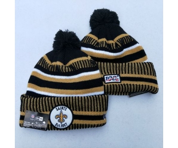 Saints Team Logo Cream 100th Season Pom Knit Hat YD