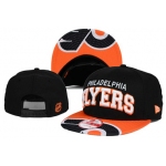 NHL Philadelphia Flyers Team Logo Black Snapback Adjustable Hat