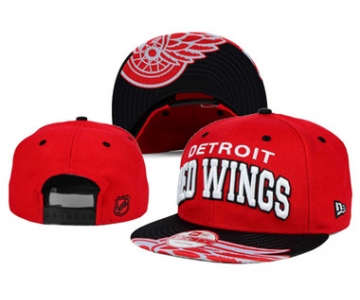 NHL Detroit Red Wings Team Logo Red Snapback Adjustable Hat
