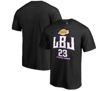 Men's Los Angeles Lakers LeBron James Fanatics Branded Black LBJ T-Shirt