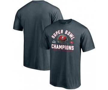 Men's Tampa Bay Buccaneers Fanatics Branded Charcoal Super Bowl LV Champions Big & Tall Lateral Pass T-Shirt
