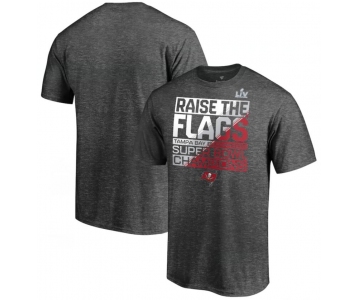 Men's Tampa Bay Buccaneers Fanatics Branded Heathered Charcoal Super Bowl LV Champions Celebration Parade T-Shirt