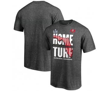 Men's Tampa Bay Buccaneers Fanatics Branded Heathered Charcoal Super Bowl LV Champions Huddle T-Shirt