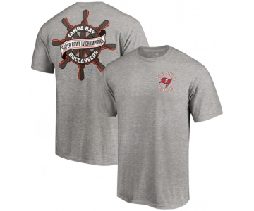 Men's Tampa Bay Buccaneers Fanatics Branded Heathered Gray Super Bowl LV Champions Hometown Wheel T-Shirt