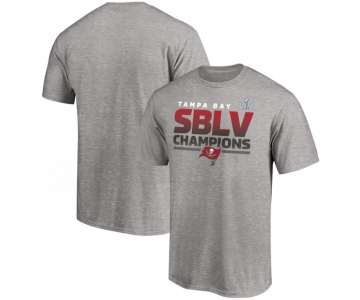 Men's Tampa Bay Buccaneers Fanatics Branded Heathered Gray Super Bowl LV Champions Kickoff T-Shirt